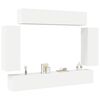 vidaXL 6-tlg. TV-Schrank-Set Weiß Holzwerkstoff