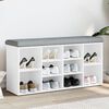 vidaXL Schuhbank Wei&szlig; 102 x 32 x 50 cm Holzwerkstoff