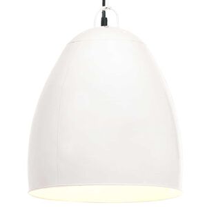vidaXL H&auml;ngelampe Industriestil 25 W Wei&szlig; Rund 42 cm E27