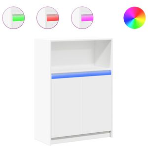 vidaXL Sideboard mit LED Wei&szlig; 72x34x100 cm Holzwerkstoff