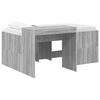 vidaXL Hochbett mit Schreibtisch f&uuml;r Kinder Grau Sonoma Holzwerkstoff