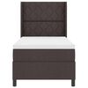 vidaXL Boxspringbett mit Matratze Dunkelbraun 200 x 100 cm Stoff