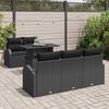 vidaXL Gartensofa-set mit Kissen 6 pcs Schwarz Poly Rattan