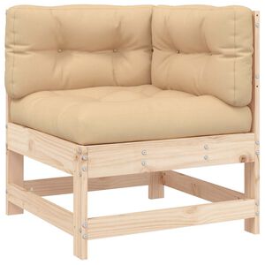 vidaXL Ecksofa mit Kissen Massivholz Kiefer
