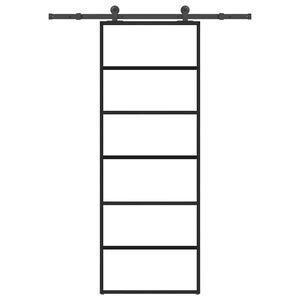 vidaXL Schiebet&uuml;r mit Beschlag 76x205 cm ESG-Glas & Aluminium