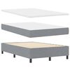 vidaXL Boxspringbett mit Matratze mit LED Hellgrau 120 x 190 cm Stoff