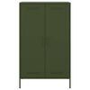vidaXL Highboard Olivgrün 68x39x113 cm Stahl