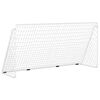 vidaXL Fu&szlig;balltor mit Netz Wei&szlig; 366x122x182 cm Stahl