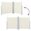 vidaXL Ausziehbare Seitenmarkise Doppelt 170 x 600 cm Creme