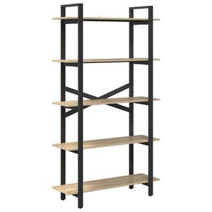 vidaXL B&uuml;cherregal Sonoma-Eiche 100 x 33,5 x 178 cm Holzwerkstoff