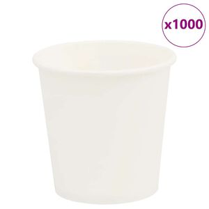 vidaXL Pappbecher 1000 Stk. 4oz 100ml Wei&szlig;