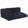 vidaXL Pallet Sofa Kissen 3 pcs Anthrazit 120 x 80 x 38 cm Stoff