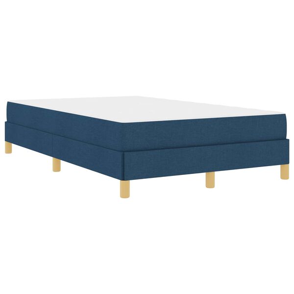vidaXL Boxspringbett mit Matratze Blau 120 x 190 cm Stoff