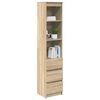 vidaXL Highboard Sonoma-Eiche 37,5x35x180 cm Holzwerkstoff