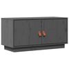 vidaXL TV-Schrank Grau 80x34x40 cm Massivholz Kiefer