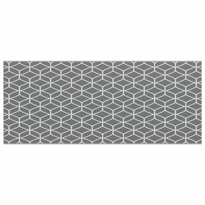 vidaXL Outdoor-Teppich Geometrisch ARAKIL Grau und Wei&szlig; 600 x 250 cm