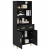 vidaXL Highboard Schwarz Eichen-Optik 69,5 x 32,5 x 180 cm