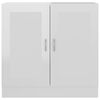 vidaXL B&uuml;cherschrank Hochglanz-Wei&szlig; 82,5x30,5x80 cm Holzwerkstoff