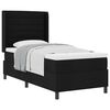 vidaXL Boxspringbett mit Matratze Schwarz 100 x 200 cm Stoff