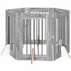 vidaXL Hundetor mit St&auml;ndern 6 pcs Graues Sonoma 60 x 80 cm