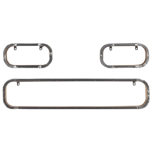 vidaXL 3-tlg. Wandregal-Set Massivholz Mango