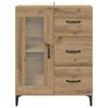 vidaXL Sideboard Artisan-Eiche 69,5 x 34 x 90 cm Verbundholz und Eisen