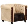 vidaXL Chesterfield-Sessel Braun Echtleder