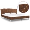 vidaXL Bettgestell Braun Wildleder-Optik 180&times;200 cm