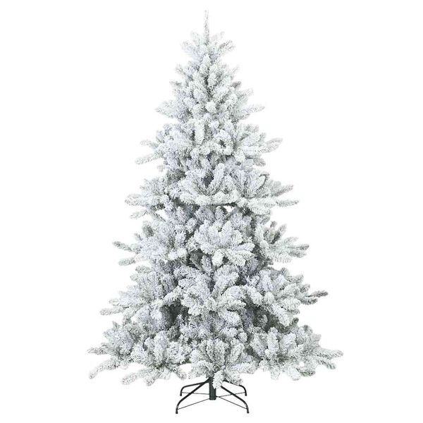 vidaXL K&uuml;nstlicher klappbarer Weihnachtsbaum Wei&szlig; 180 cm PVC und Stahl