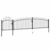 vidaXL Gartentor Woerden mit Speerspitze 5x1 m Schwarz