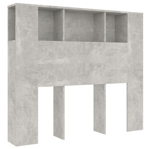 vidaXL Kopfteil mit Ablagen Betongrau 120x18,5x102,5 cm