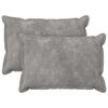vidaXL Kissenbezug 2 pcs HOUTEN Hellgrau 30 x 50 cm Mikrofaser Fleece