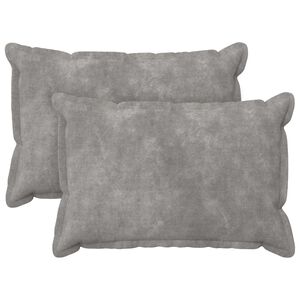 vidaXL Kissenbezug 2 pcs HOUTEN Hellgrau 30 x 50 cm Mikrofaser Fleece