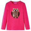 Kinder-Langarmshirt Knallrosa 104