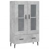 vidaXL Highboard Betongrau 69,5x31x115 cm Holzwerkstoff