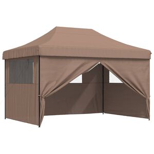 vidaXL Party-Zelt 279 x 410 x 315 cm Braun Oxford-Stoff