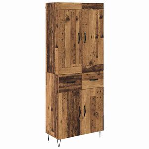 vidaXL Highboard Altholz 69,5 x 34 x 180 cm Holzwerkstoff