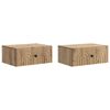 vidaXL Wandmontierter Nachttisch 2 pcs Artisan-Eiche 49 x 34,5 x 20 cm