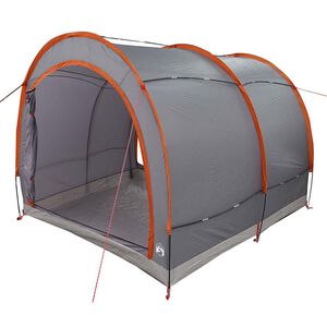 vidaXL Fahrradgarage mit Dach Grau und Orange 256 x 222 x 182 cm