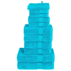 vidaXL 12 tlg. Premium-Handtuch-Set SOLUND T&uuml;rkis 600 g/m&sup2;
