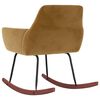 vidaXL Schaukelstuhl Braun Samt