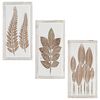 vidaXL Kunst Dekoration 3 pcs Braun und Wei&szlig; 40 x 40 x 1,5 cm