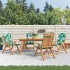 vidaXL Gartenst&uuml;hle mit Kissen 4 Stk. Massivholz Teak