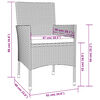 vidaXL 5-tlg. Garten-Bistro-Set mit Kissen Beige Poly Rattan