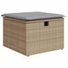 vidaXL Gartensofa-set mit Kissen mit Speicher Beige Poly-Rattan