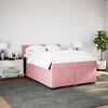vidaXL Boxspringbett mit Matratze Rosa 140x200 cm Samt
