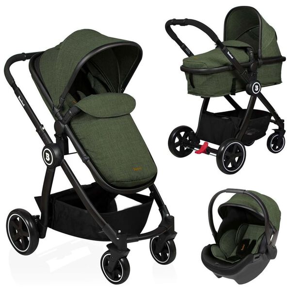 Baninni Kinderwagen Otto 3-in-1 Olivgr&uuml;n