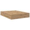 vidaXL Aufbewahrungsbettgestell Artisan-Eiche 150 cm Holzwerkstoff