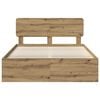 vidaXL Bettrahmen mit Kopfteil Kunsthandwerk Eiche 150 x 200 cm