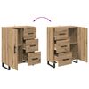 vidaXL Highboard mit Schubladen 2 pcs Artisan-Eiche Holzwerkstoff